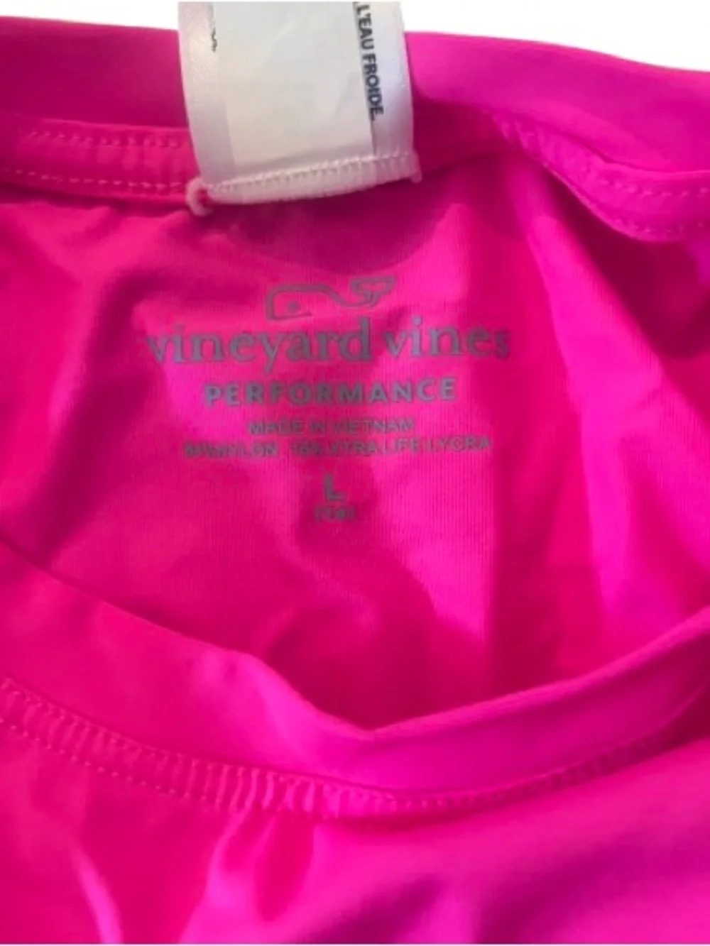 Vineyard Vines Girls Hot Pink Long-Sleeve Tie-Front Rash Guard 14